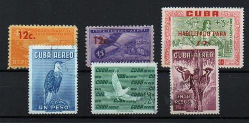 Cuba Aéreo. Yvert Nº 200/1,202A,202C,203.