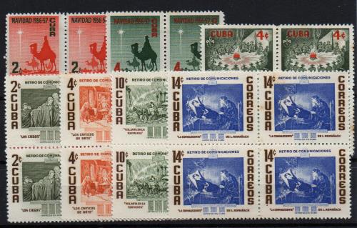 Cuba nº 445/6,449/53. Año 1956