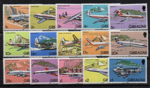 Gibraltar. Yvert Nº 439/53. Aviones.