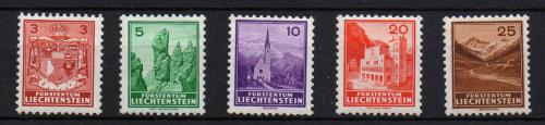Liechtenstein. Yvert Nº 123/7.