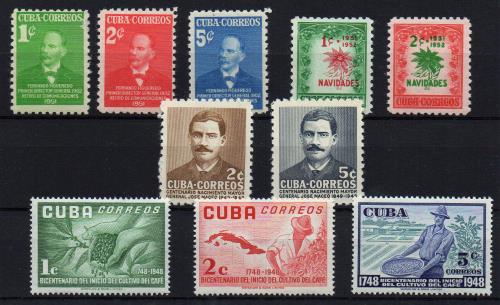 Cuba. Yvert Nº 338/40,352A/B,354/5,364/6.