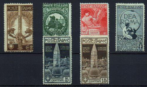 Italia nº 88/91 y 93/4. Año 1911-12