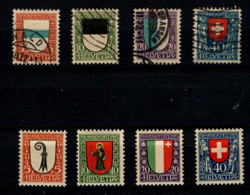 Suiza. Yvert Nº 188/91(.),192/5*.