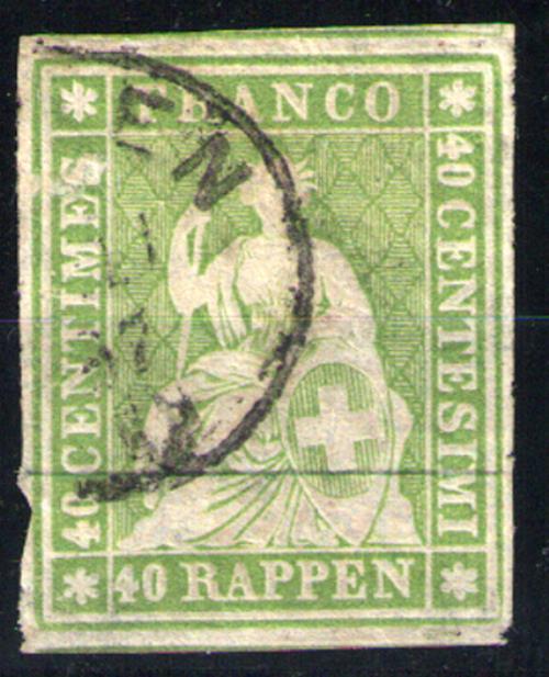 Suiza nº 30b. Año 1854-62