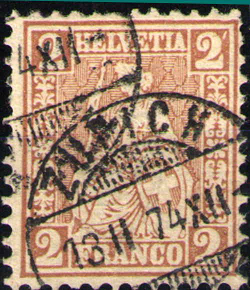 Suiza nº 42A. Año 1869-78