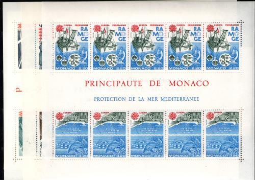 Mónaco (Hojas Bloque) nº 20/23,34,36/37 y 39. Años 1981-1987