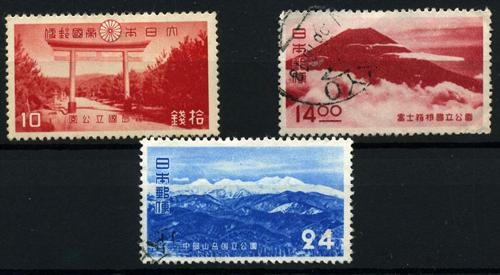 Japón nº 307, 424 y 515. Año 1940/52