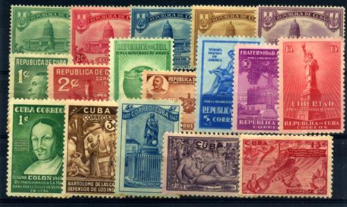 Cuba nº 202/6, 229/30, 269/73, 289/93. Año 1929/44